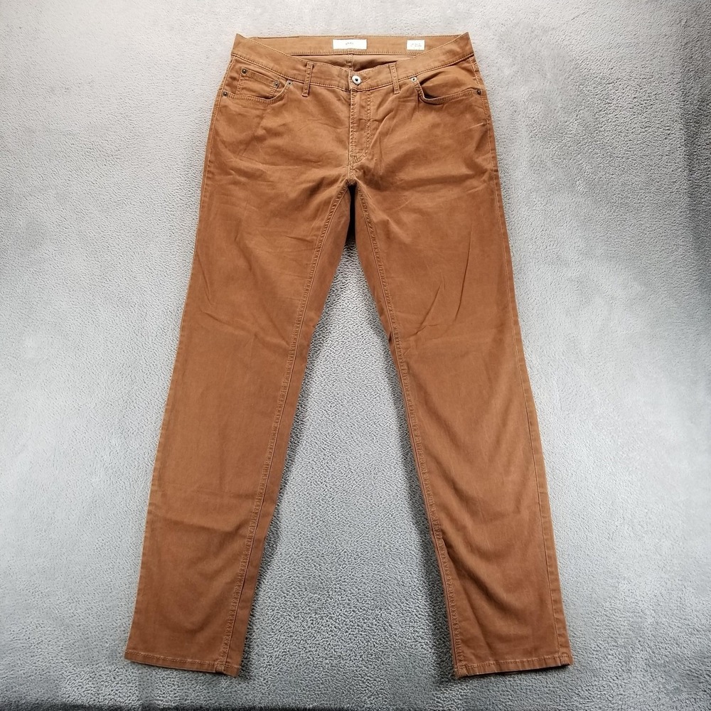 Brax Jeans Mens 34x32 Brown Chuck Modern Regular Straight Medium Wash Comfort